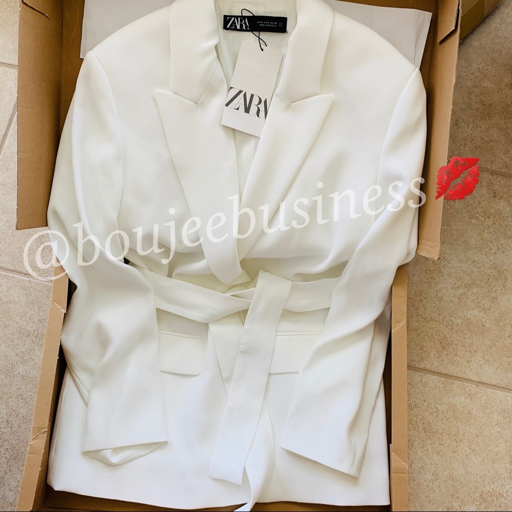 ZARA BNWT Belted Blazer - Picture 8 of 12
